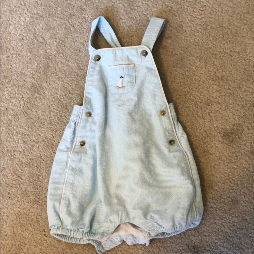 Seersucker overalls